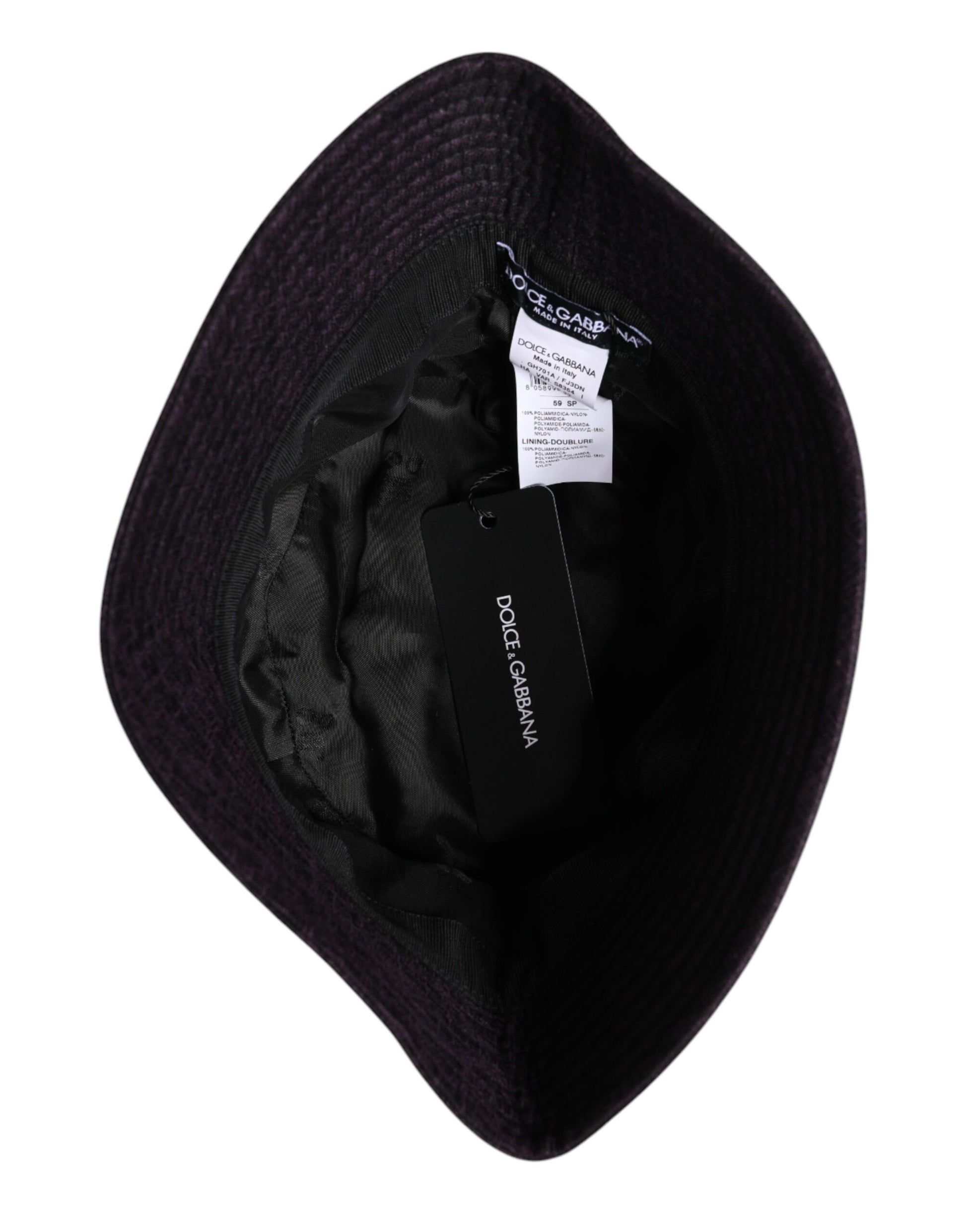 Black Wide Brim Nylon Bucket Hat