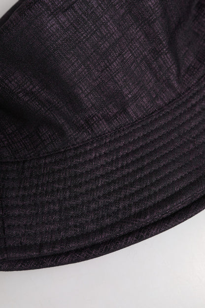 Black Wide Brim Nylon Bucket Hat