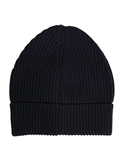 Black Cashmere Knitted Winter Beanie Hat