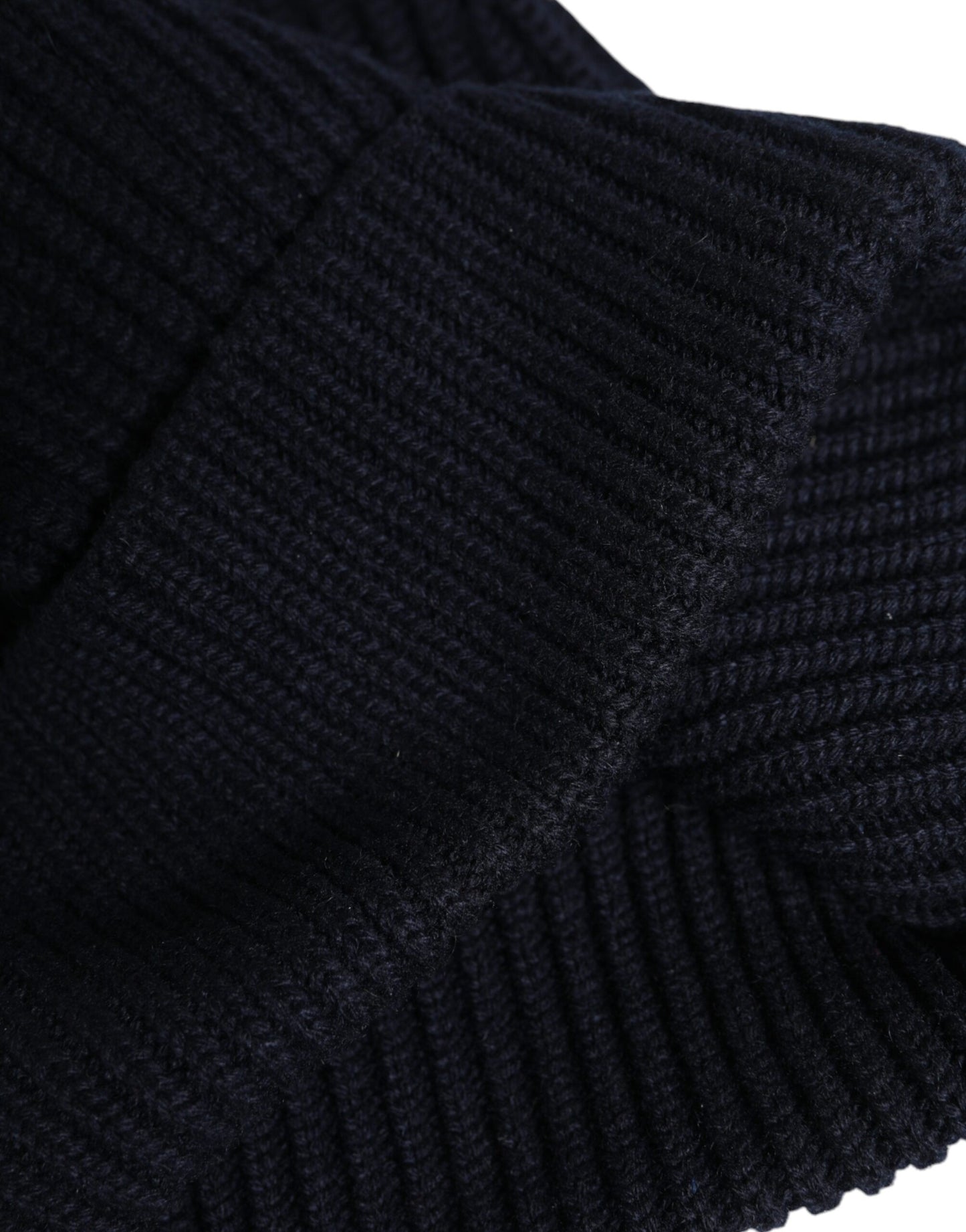 Black Cashmere Knitted Winter Beanie Hat