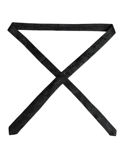 Dark Green Floral Silk Adjustable Necktie Tie