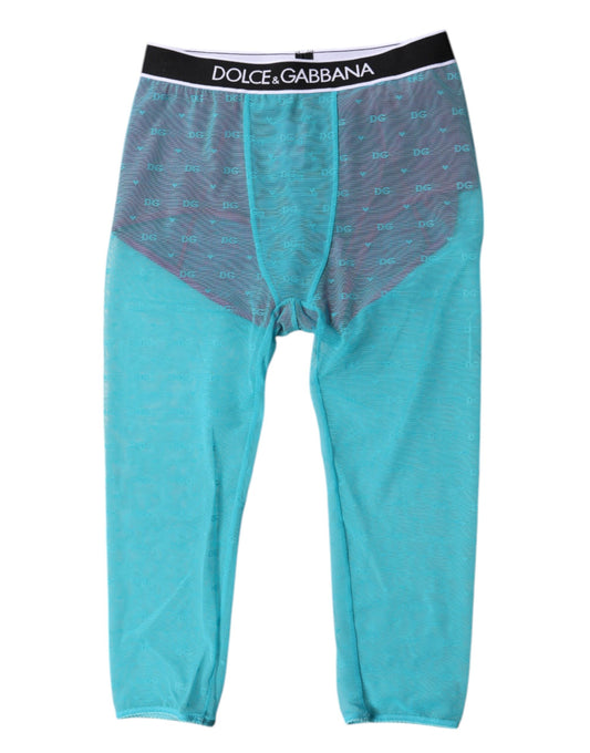 Blue Fuchsia Logo Lingerie Cropped Underwear