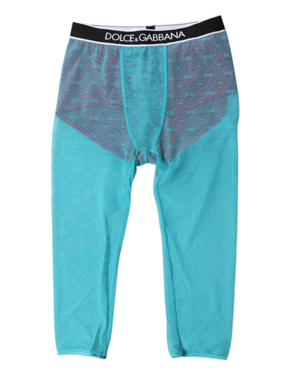 Blue Fuchsia Logo Lingerie Cropped Underwear