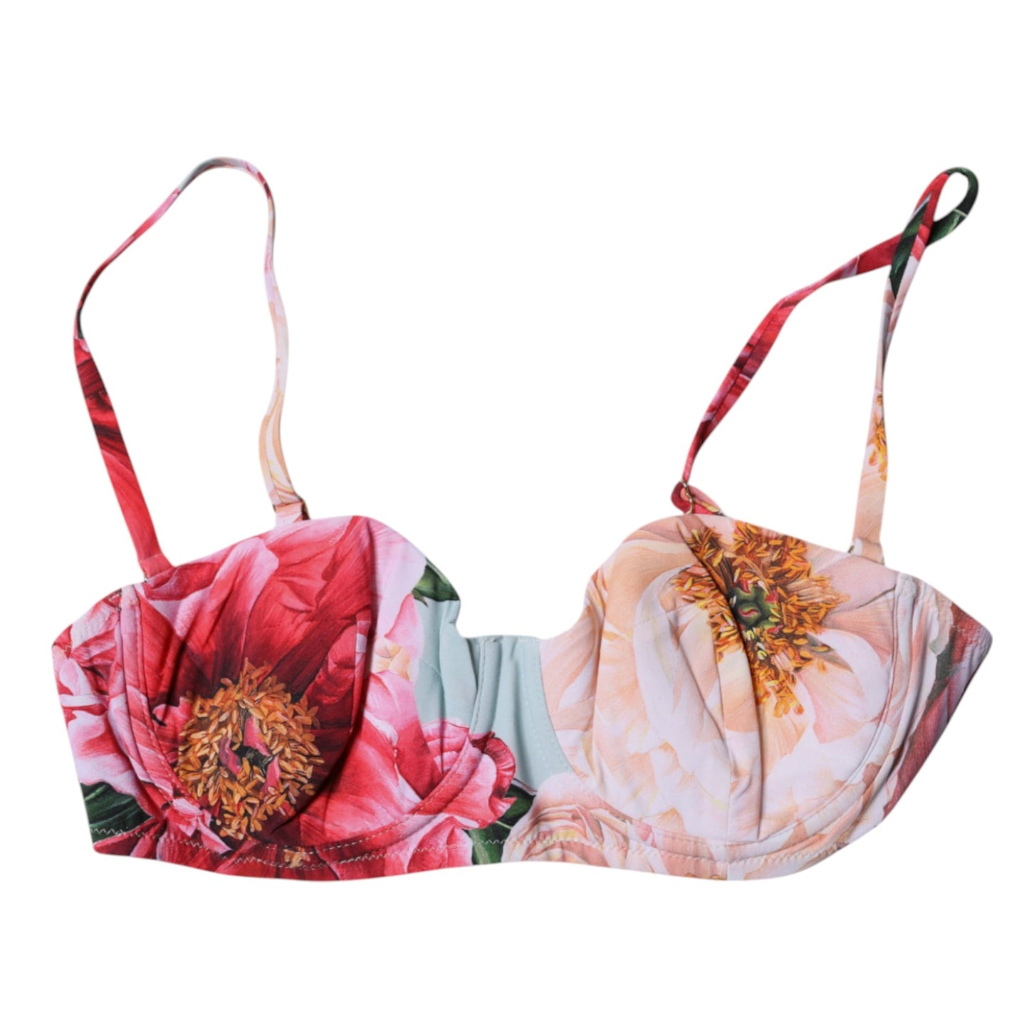 Multicolor Floral Padded Balconette Bra Underwear