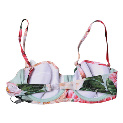 Multicolor Floral Padded Balconette Bra Underwear