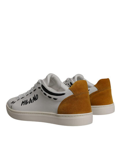 White Suede Leather Low Top Sneakers Shoes