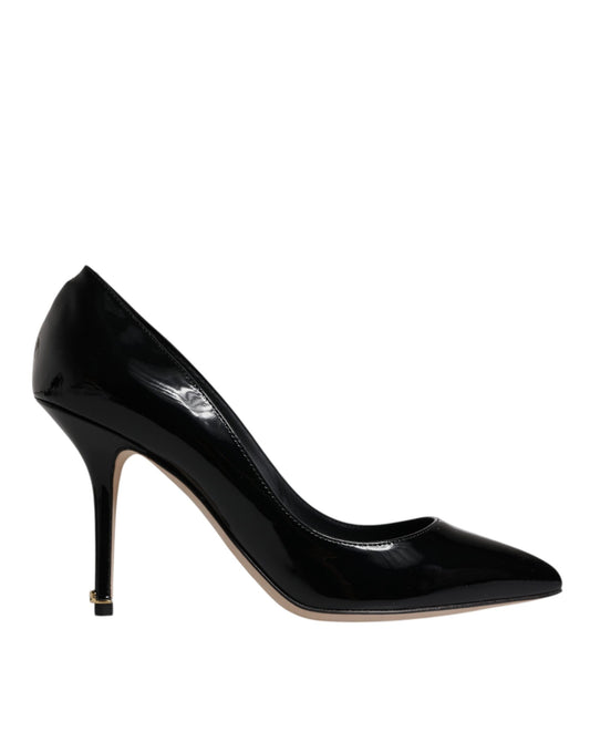 Black Patent Leather High Heels Pumps Shoes