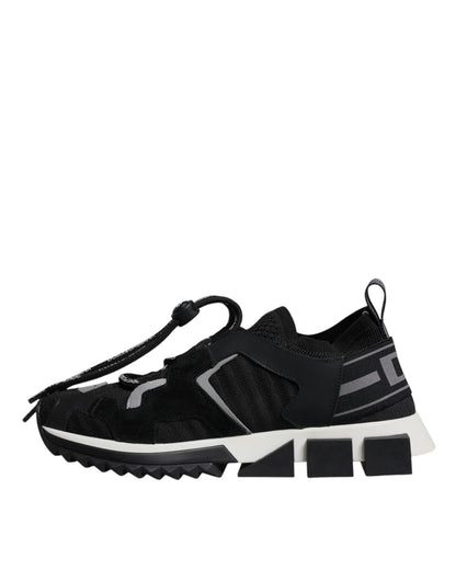 Black Mesh Sorrento Trekking Sneakers Shoes