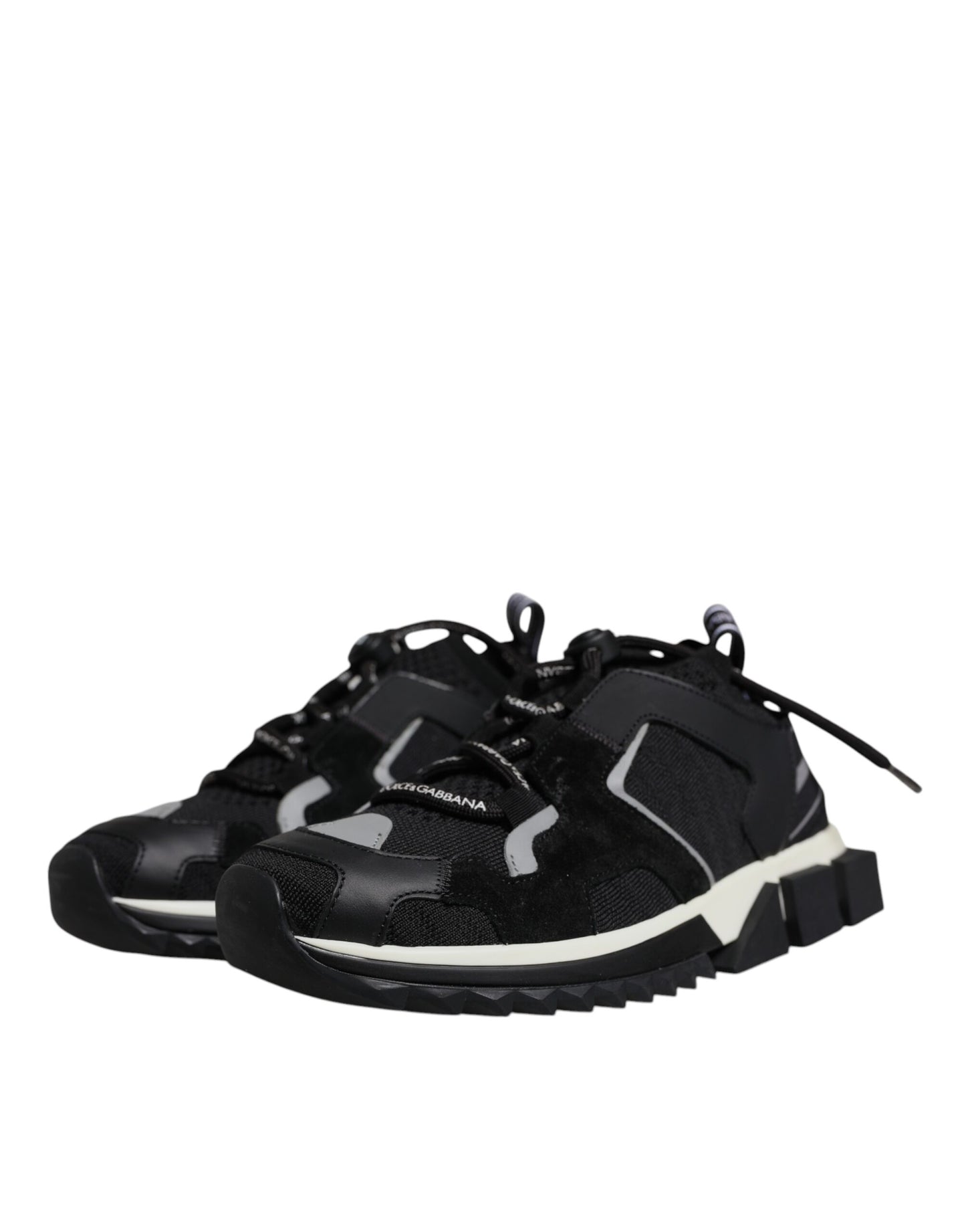 Black Mesh Sorrento Trekking Sneakers Shoes