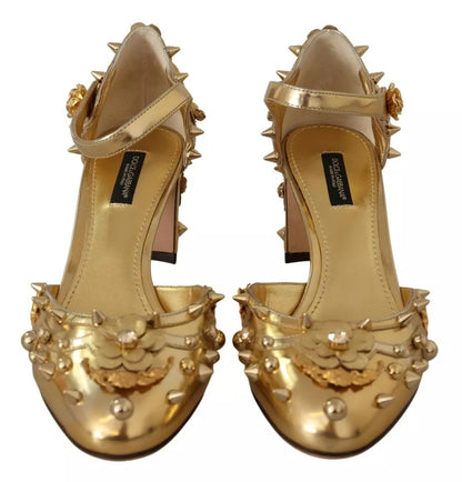 Gold Studs Vally Slingback Sandals Shoes