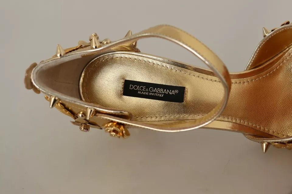 Gold Studs Vally Slingback Sandals Shoes