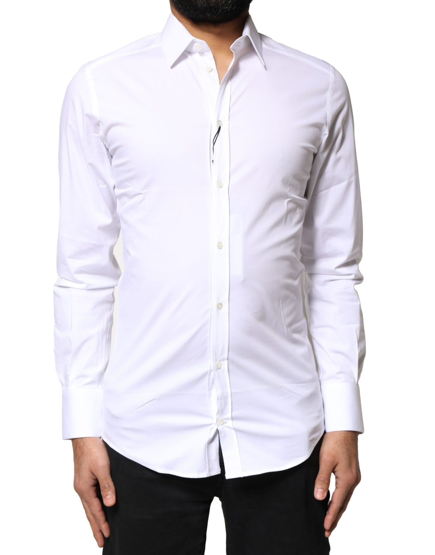 White GOLD Cotton Long Sleeves Dress Shirt
