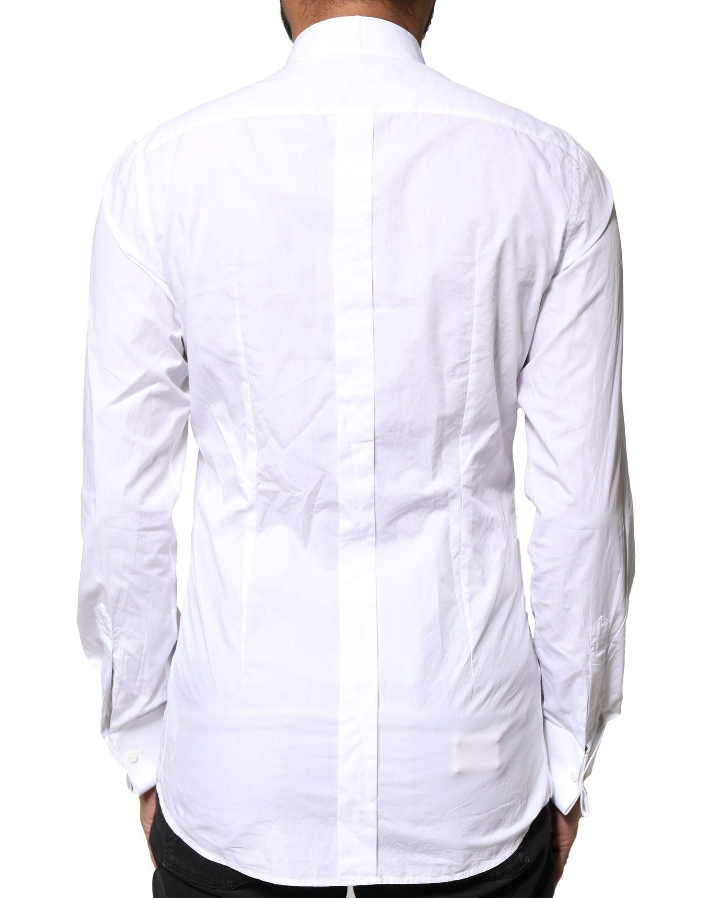 White GOLD CottonPoplin Bib Formal Dress Shirt