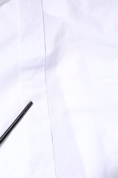 White GOLD CottonPoplin Bib Formal Dress Shirt