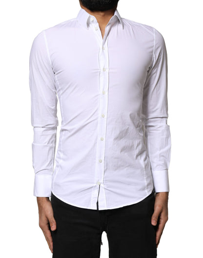 White SICILIA Cotton Formal Men Dress Shirt