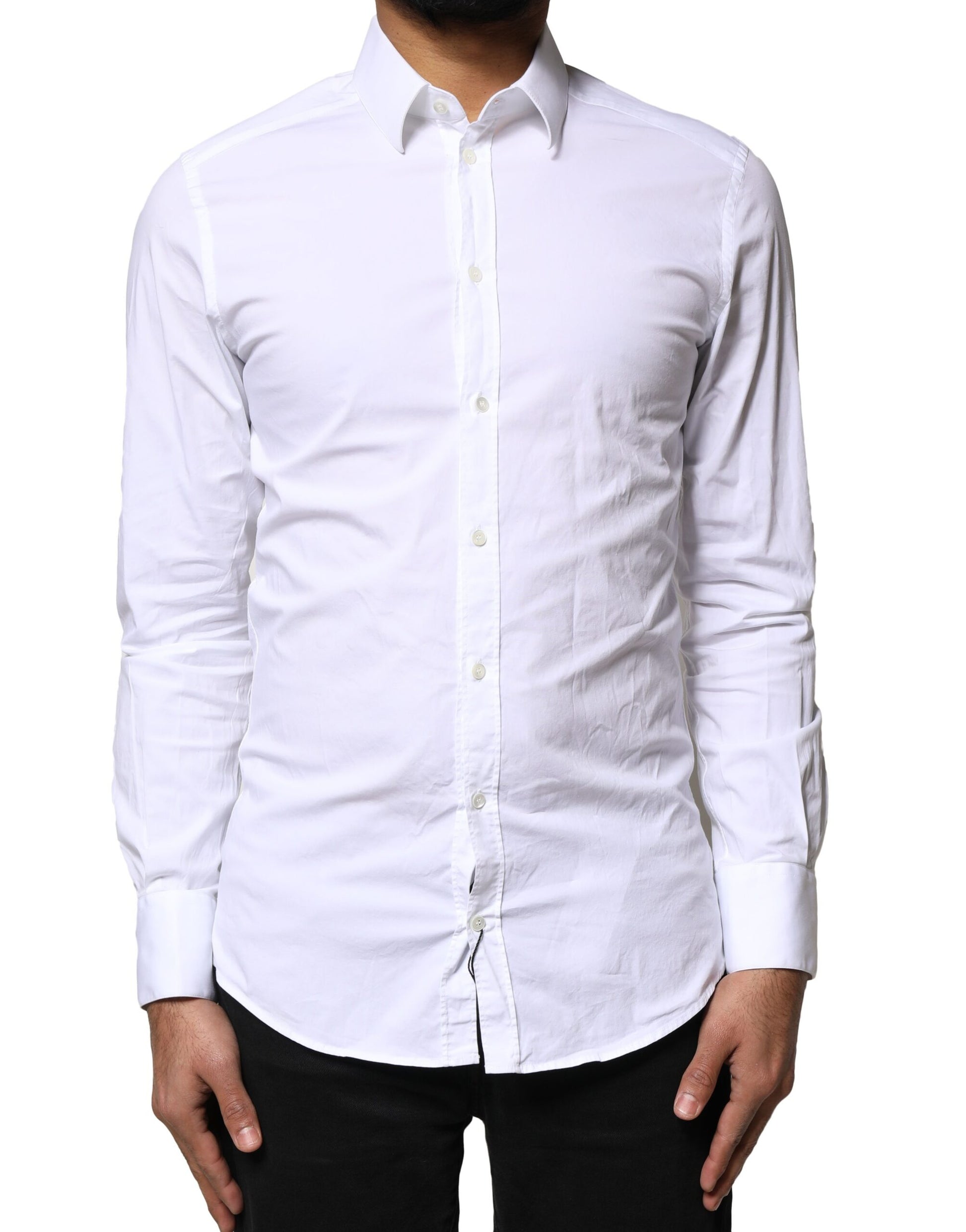 White GOLD Cotton Long Sleeves Dress Shirt