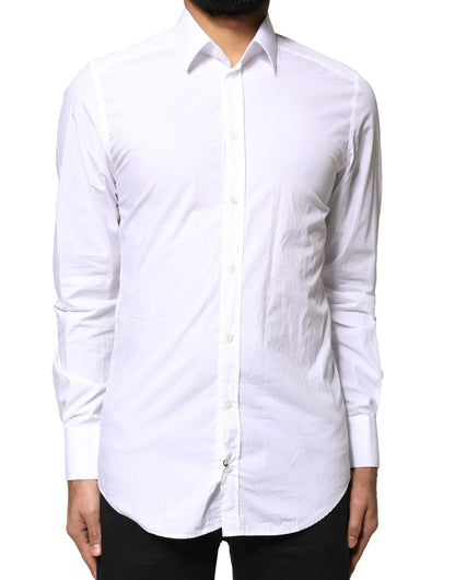 White GOLD Cotton Long Sleeves Men Dress Shirt