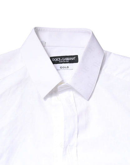 White GOLD Cotton Long Sleeves Dress Shirt