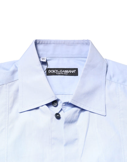 Light Blue Cotton Long Sleeves Dress Shirt