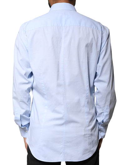 Light Blue Cotton MARTINI Formal Dress Shirt