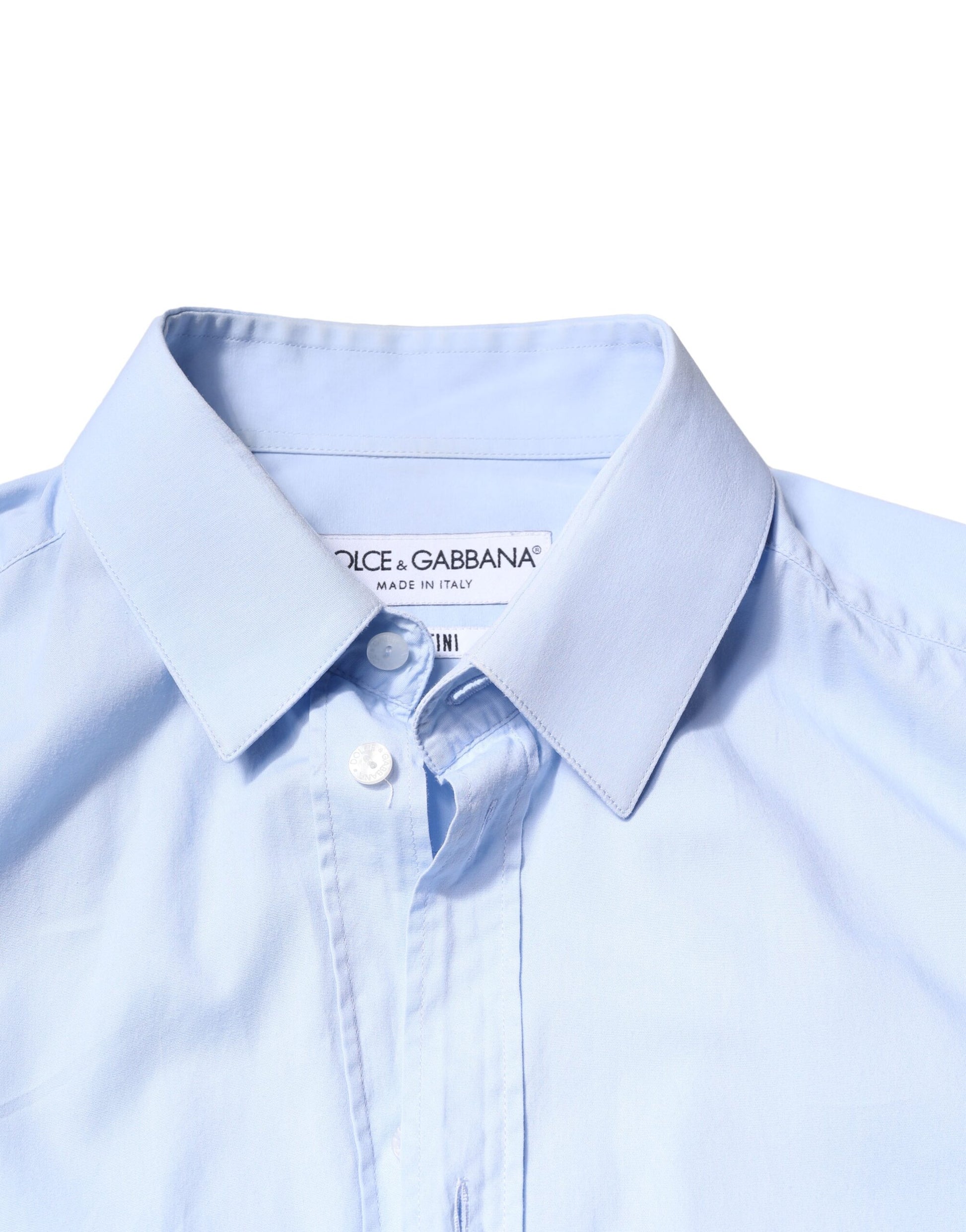 Light Blue Cotton MARTINI Formal Dress Shirt