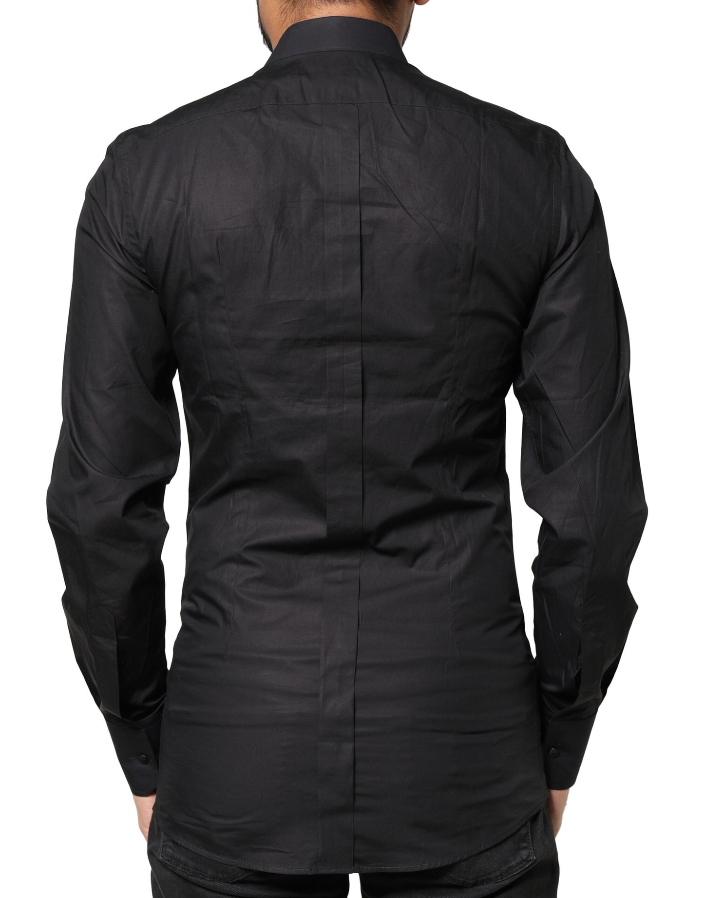 Black GOLD Cross Embellished Men Dress Shirt