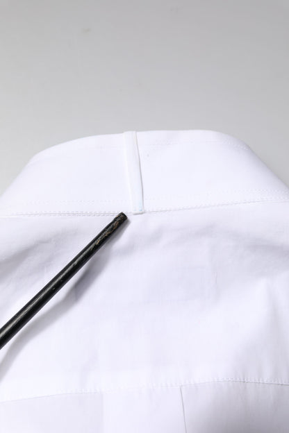 White GOLD Cotton Poplin Bib Formal Men Dress Shirt