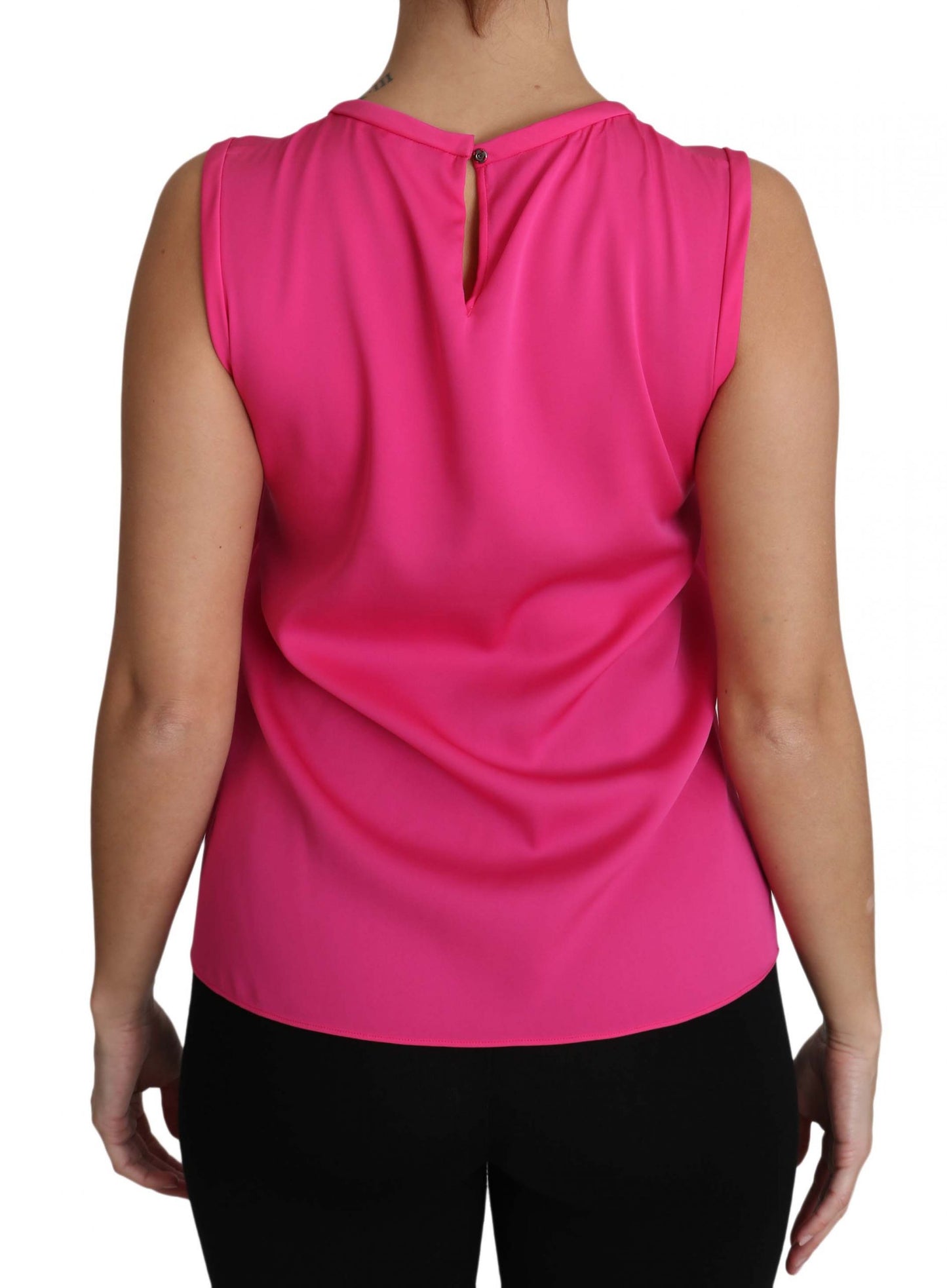 Elegant Pink Silk Family Tank Top Shirt