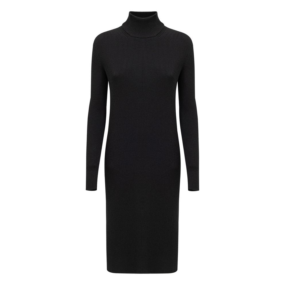 Black Wool Long Dress