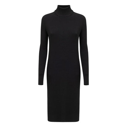 Black Wool Long Dress