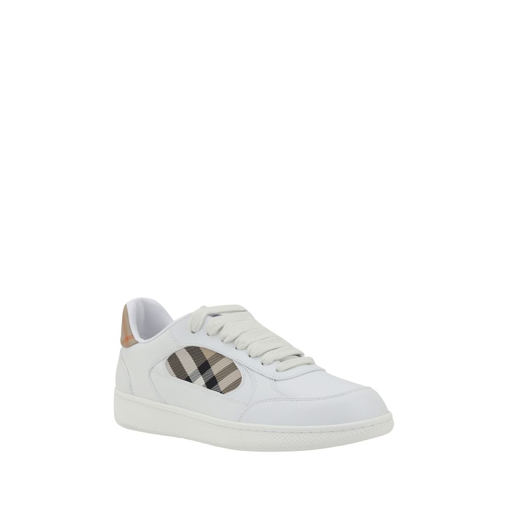 White Calf Leather Bos Taurus Low Top Sneakers