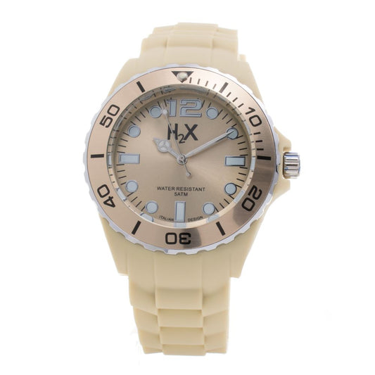 Cream Rubber Sport Watch