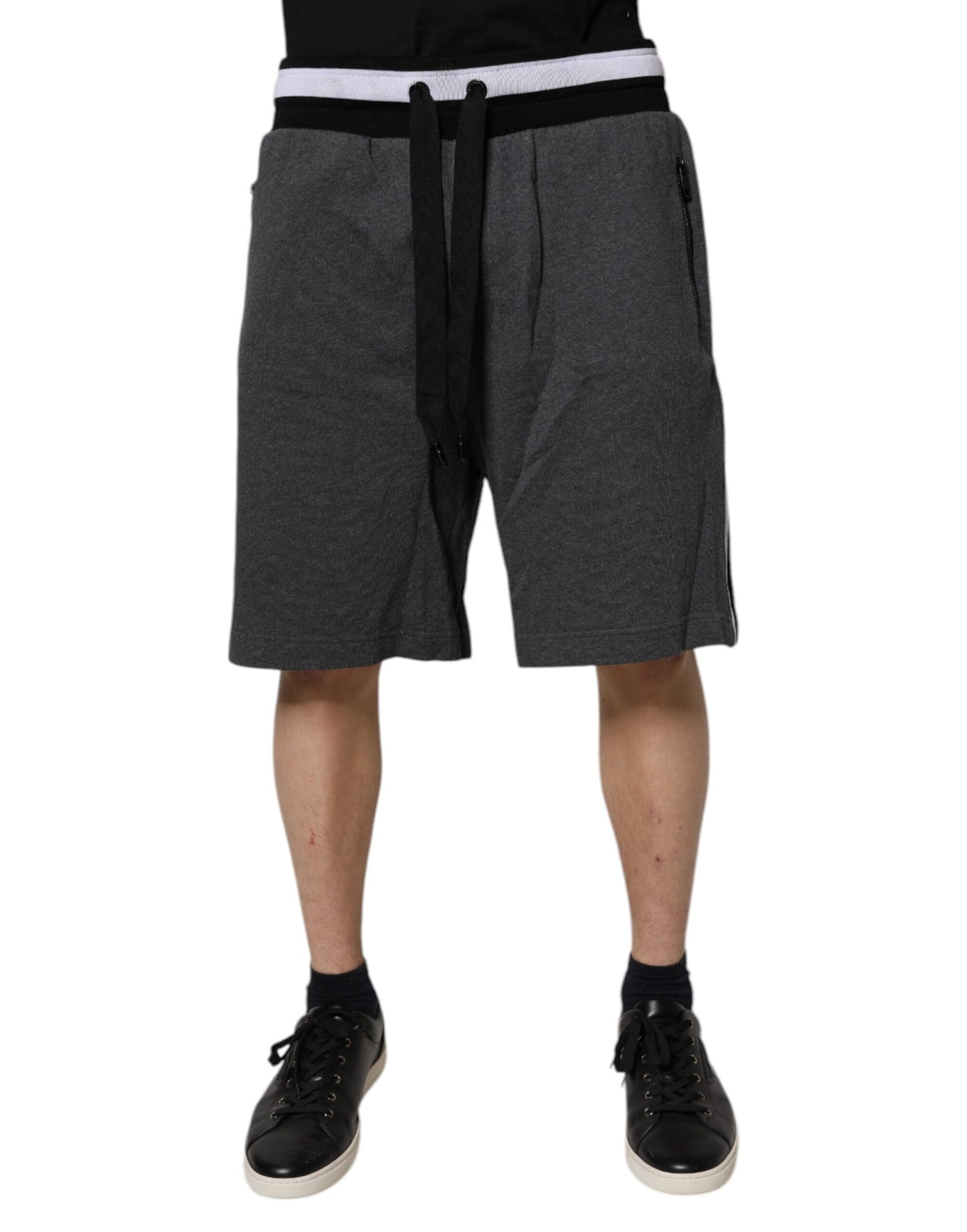 Dark Gray Cotton Bermuda Sweatshorts Shorts