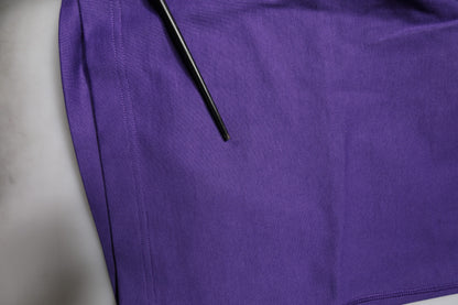 Purple Cotton Men Bermuda Sweatshorts Shorts