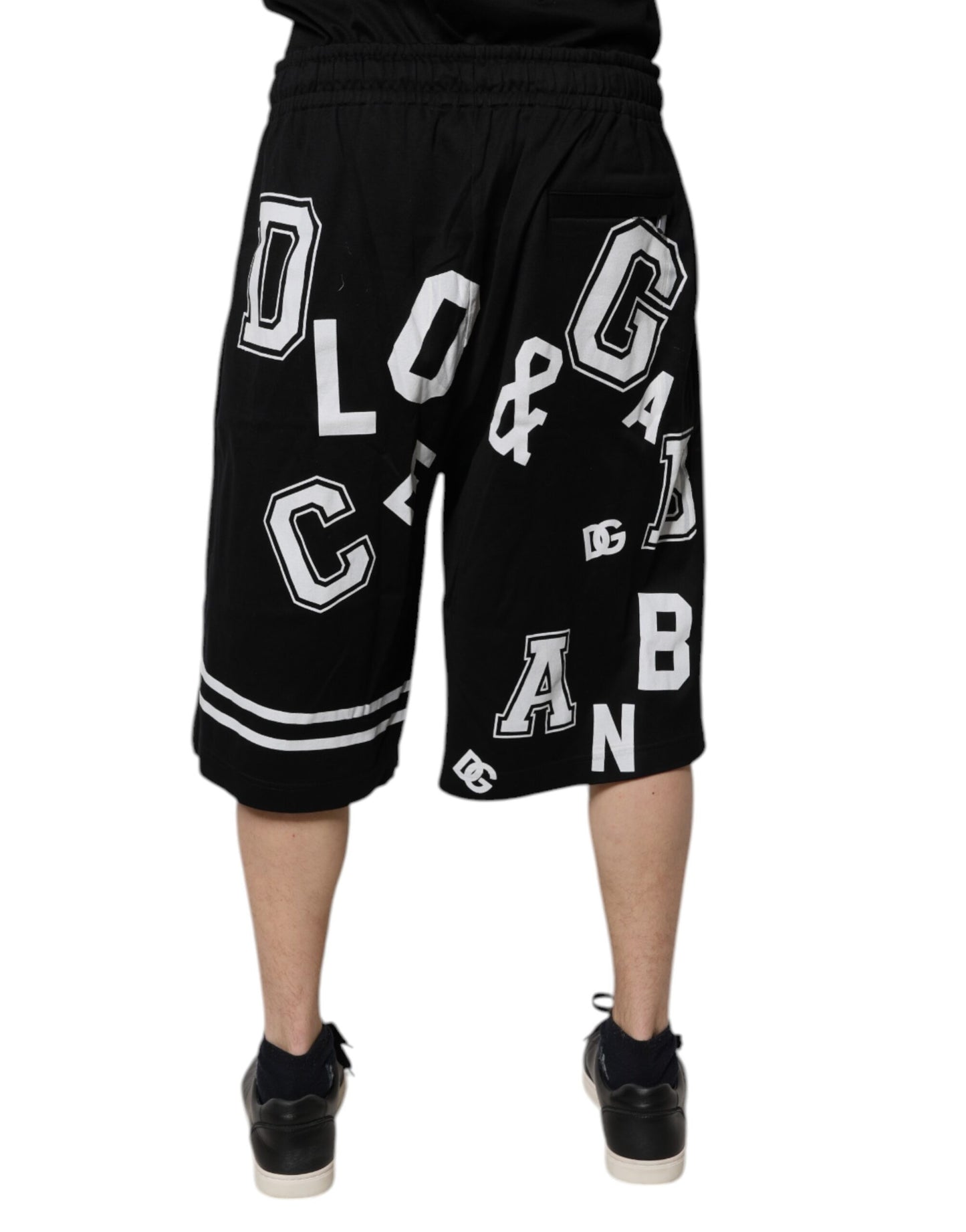 Black Logo Cotton Bermuda Sweatshorts Shorts