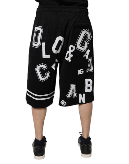 Black Logo Cotton Bermuda Sweatshorts Shorts