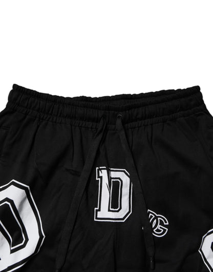 Black Logo Cotton Bermuda Sweatshorts Shorts