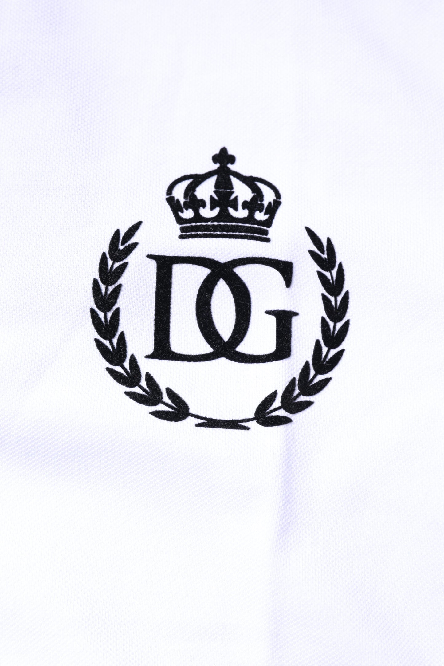 White Cotton Crown Collared Men Polo T-shirt