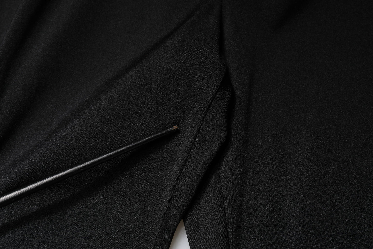 Black Nylon High Waist Slim Fit Pants