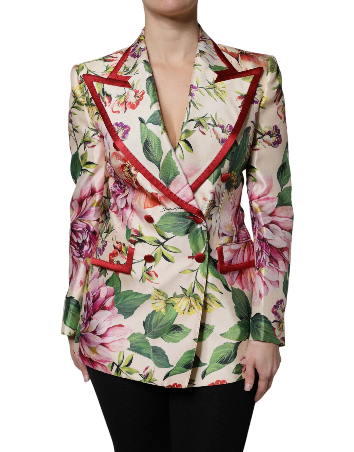 Multicolor Floral Double Breasted Jacket