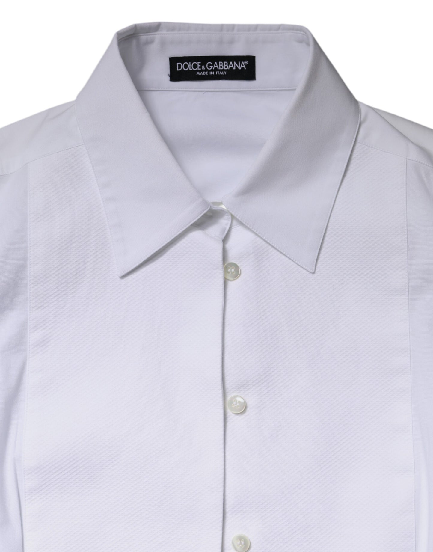 White Cotton Dress Collared Dress Shirt Top