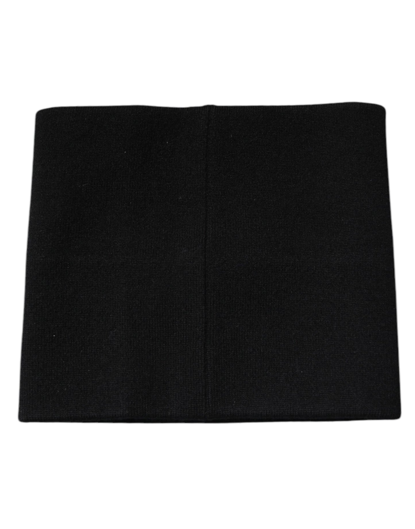 Black Cashmere Knitted Square Handkerchief Scarf