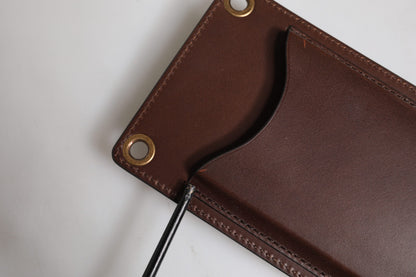 Brown Leather Neck Strap Cross Body Sling Bag