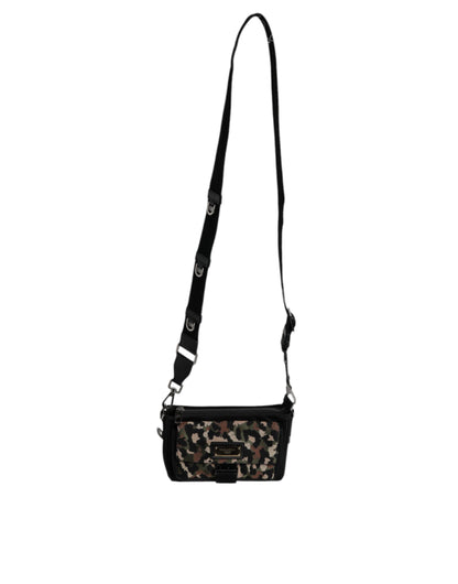 Multicolor Leopard Jacquard Crossbody Bag