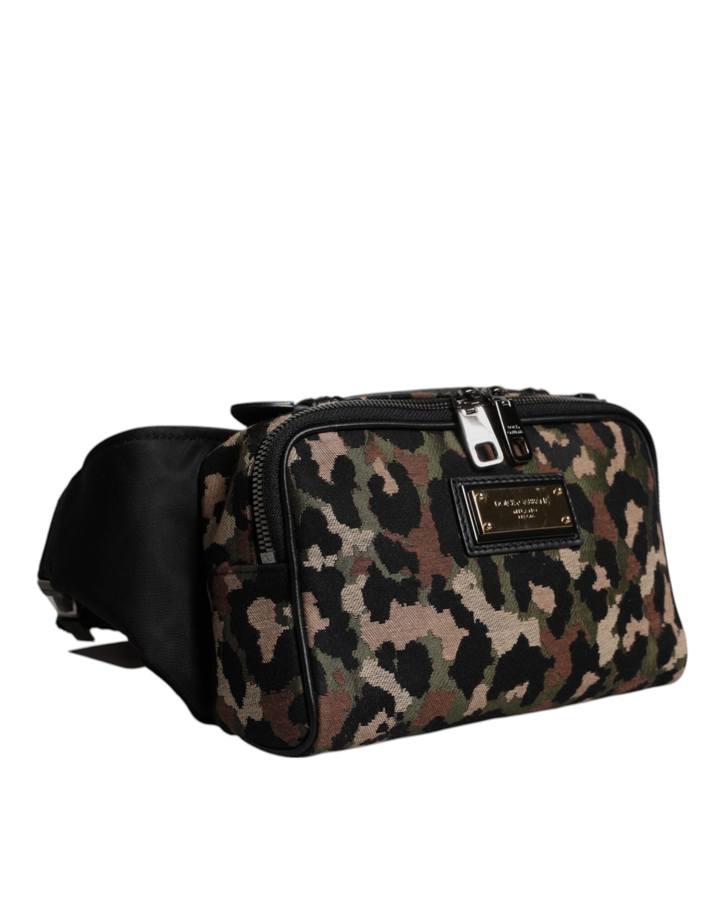 Multicolor Leopard DG Logo Belt Waist Fanny Pack Bag