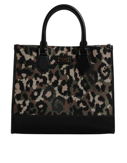 Multicolor Leopard Shopping Tote Shoulder Bag