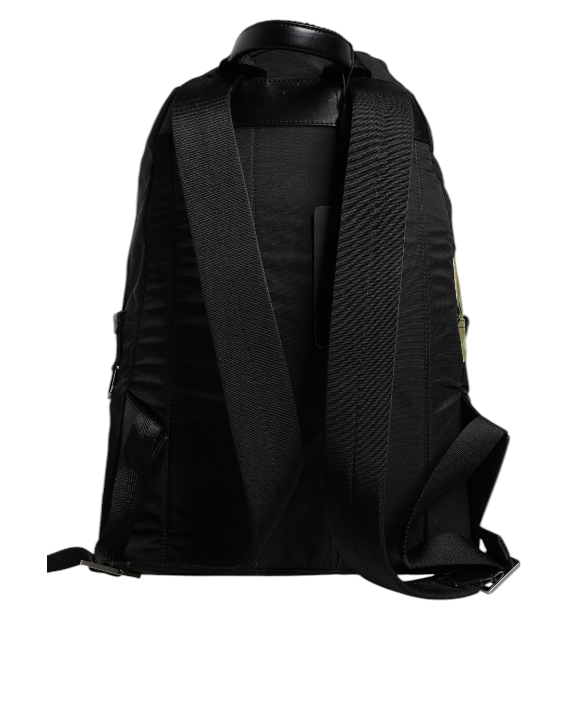 Black Logo Tape Polyamide School Travel Backpack Bag
