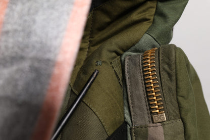 Military Green Patchwork Travel Backpack Bag