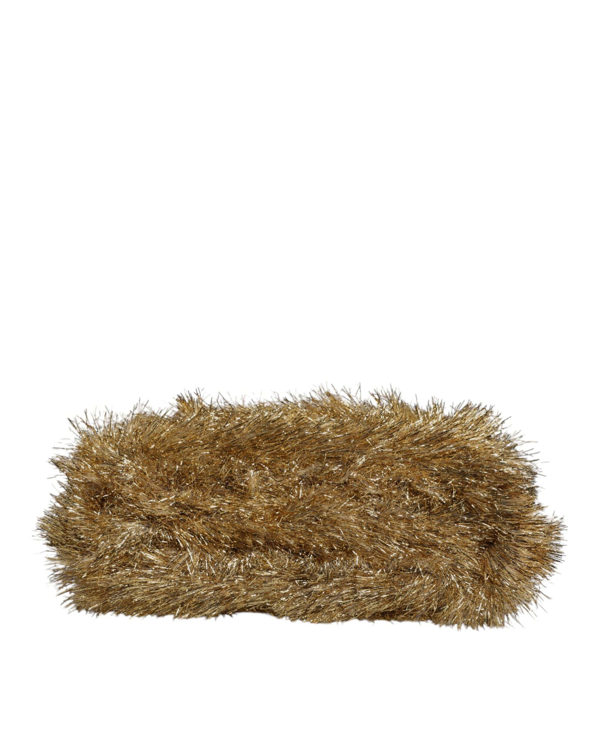 Gold Vanda Chain Strap Tinsel Crystal Evening Clutch Bag