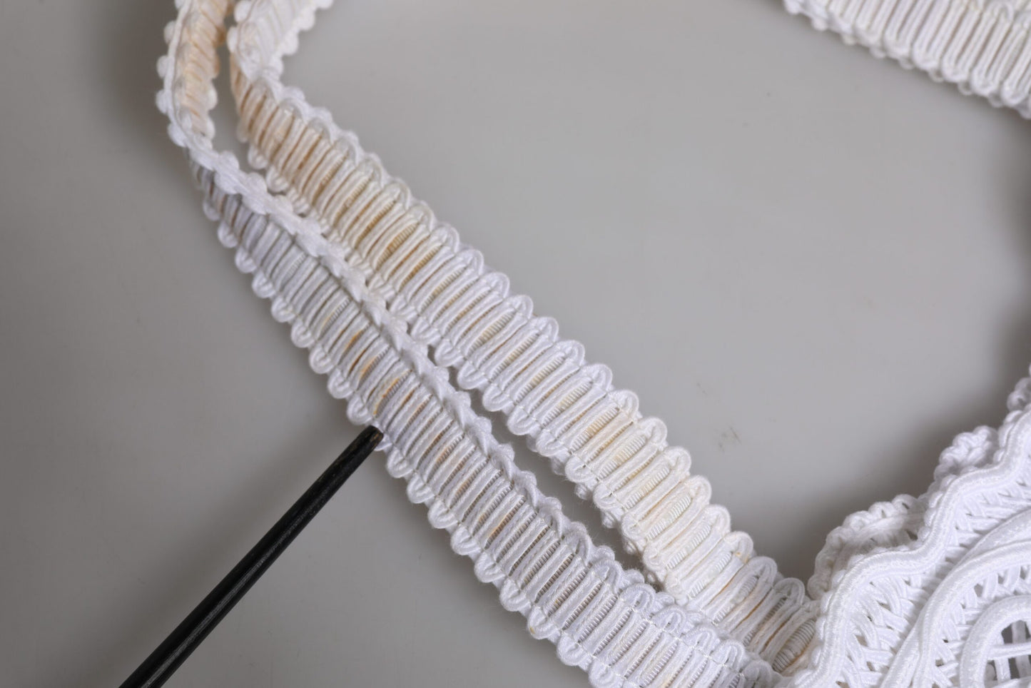 White Cordonetto Lace Beatrice Tote Shopping Bag